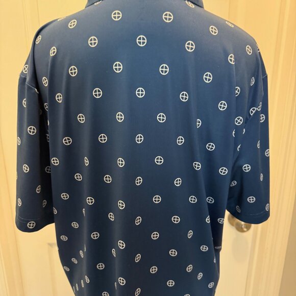 Southern Saint Golf Polo, Men's Size M, Short Sleeve, Navy and White - Picture 6 of 6